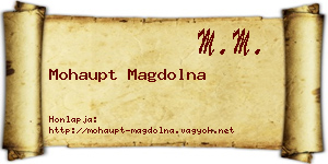 Mohaupt Magdolna névjegykártya
